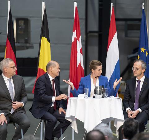 Mette Frederiksen og regeringschefer Tyskland, Belgien og Holland til topmødet North Sea Summit