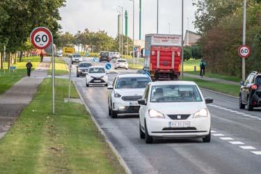 Tæt trafik på Storebæltsvej i Esbjerg. 