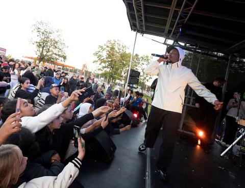 Musik på scenen til Beat Bash